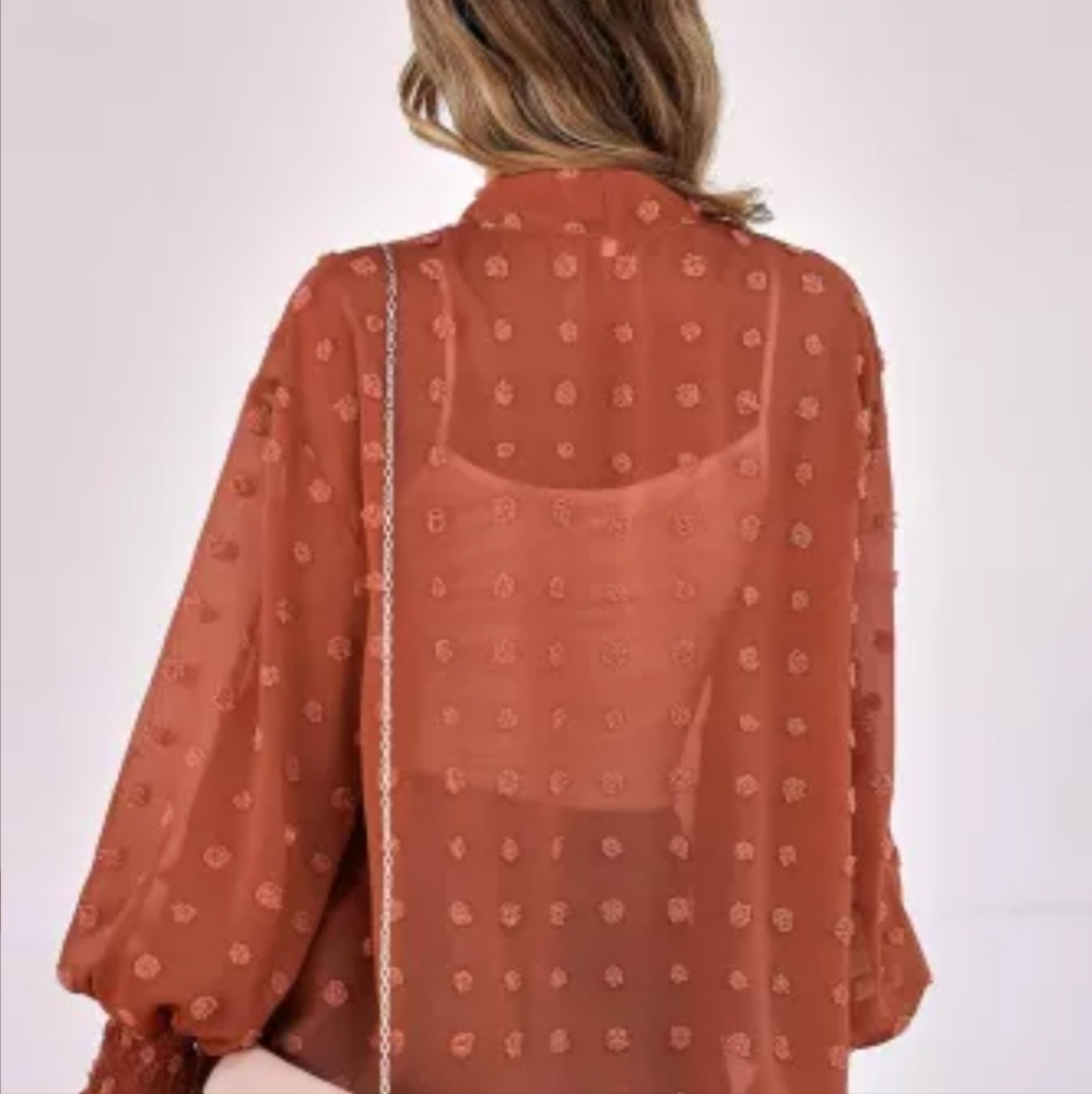 New Swiss dot open front Cardigan - Picture 2 of 13